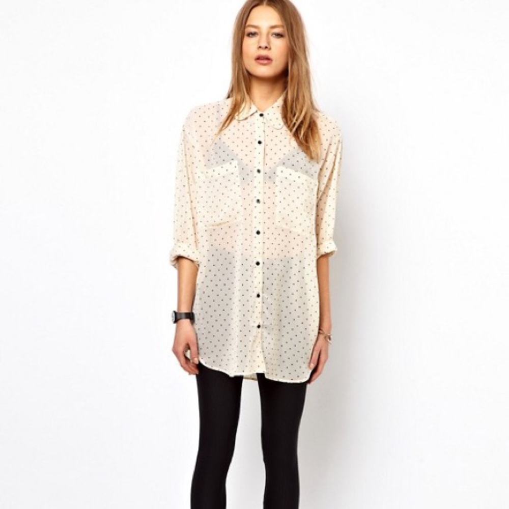American Apparel button down chiffon top